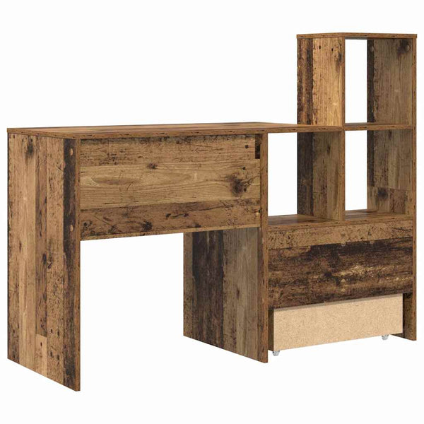 vidaXL Desk Reclaimed Wood 131.5 x 50 x 106.5 cm Engineered Wood