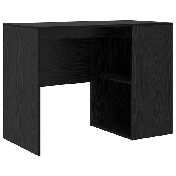 vidaXL Corner Desk Black Oak Look 102 x 88 x 75 cm
