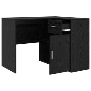 vidaXL Corner Desk Black Oak Look 102 x 88 x 75 cm