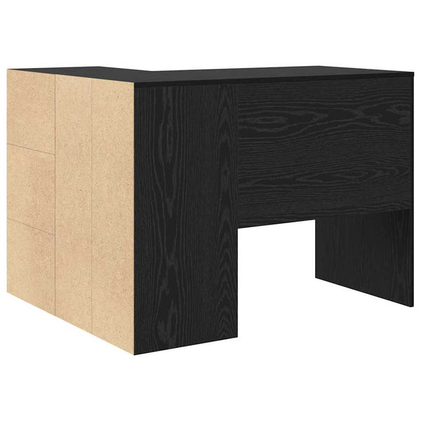 vidaXL Corner Desk Black Oak Look 102 x 88 x 75 cm