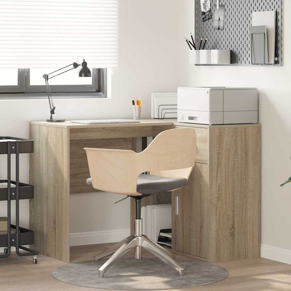 vidaXL Corner Desk with Drawers Sonoma Oak 102 x 88 x 75 cm