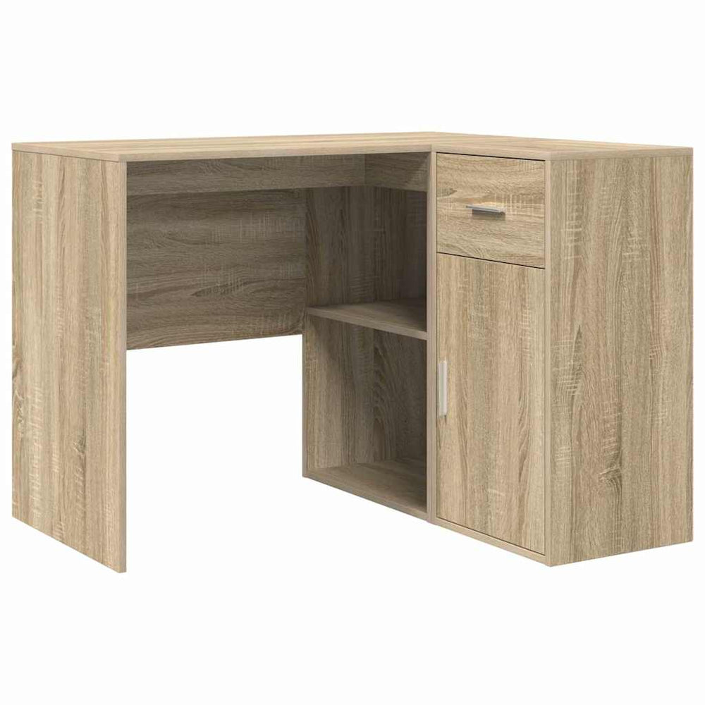 vidaXL Corner Desk with Drawers Sonoma Oak 102 x 88 x 75 cm