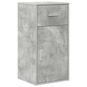 vidaXL Corner Desk with Drawers Concrete Grey 102 x 88 x 75 cm