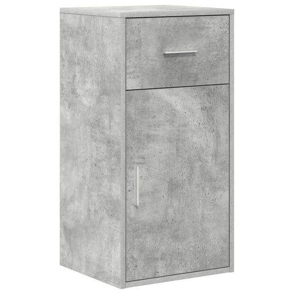 vidaXL Corner Desk with Drawers Concrete Grey 102 x 88 x 75 cm