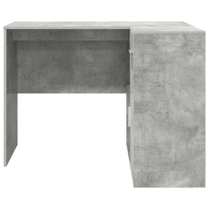 vidaXL Corner Desk with Drawers Concrete Grey 102 x 88 x 75 cm