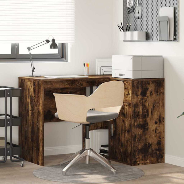 vidaXL Corner Desk Smoked Oak 102 x 88 x 75 cm