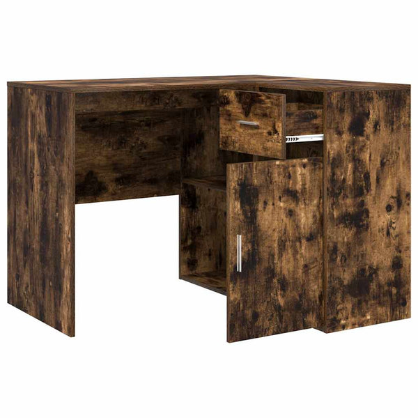 vidaXL Corner Desk Smoked Oak 102 x 88 x 75 cm