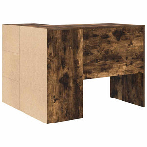 vidaXL Corner Desk Smoked Oak 102 x 88 x 75 cm