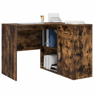 vidaXL Corner Desk Smoked Oak 102 x 88 x 75 cm