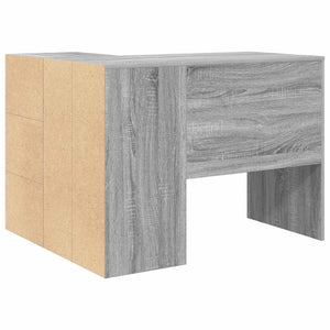 vidaXL Corner Desk with Drawers Sonoma Grey 102 x 88 x 75 cm