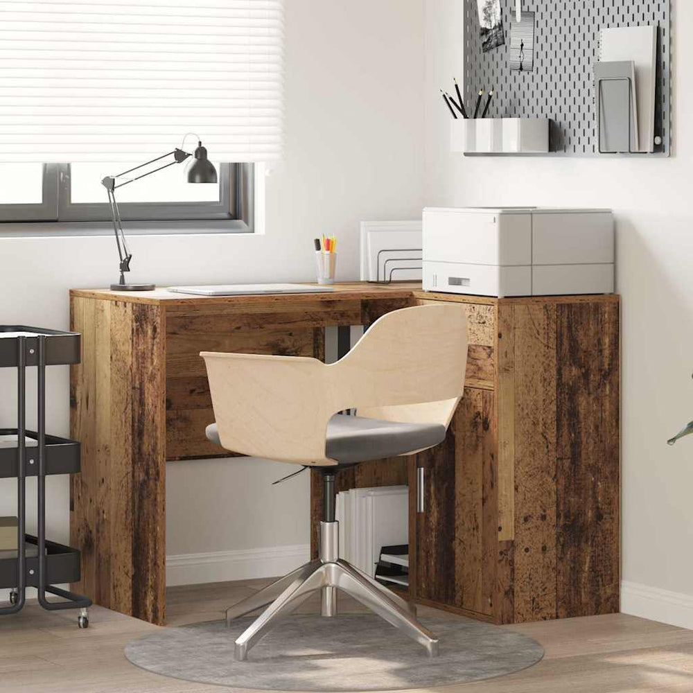 vidaXL Corner Desk with Drawers Reclaimed Wood 102 x 88 x 75 cm