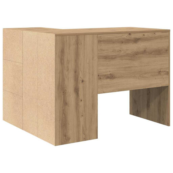 vidaXL Corner Desk with Drawers Artisan Oak 102 x 88 x 75 cm