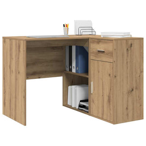 vidaXL Corner Desk with Drawers Artisan Oak 102 x 88 x 75 cm