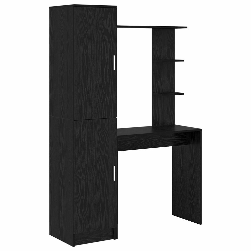 vidaXL Desks 2 pcs Black Oak Look