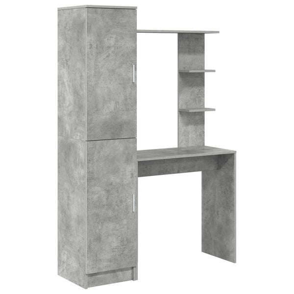 vidaXL Desk 2 pcs Concrete Grey