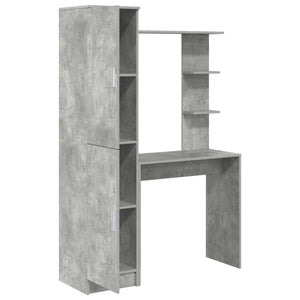 vidaXL Desk 2 pcs Concrete Grey