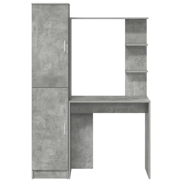 vidaXL Desk 2 pcs Concrete Grey