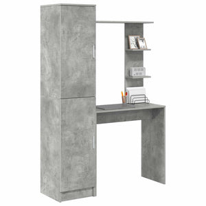 vidaXL Desk 2 pcs Concrete Grey