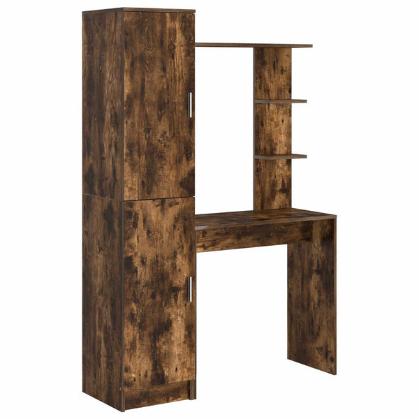 vidaXL Desk 2 pcs Smoked Oak