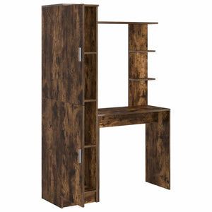 vidaXL Desk 2 pcs Smoked Oak