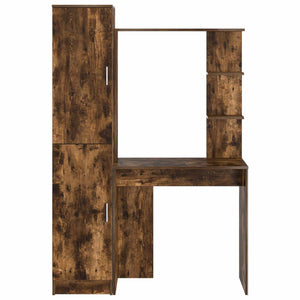vidaXL Desk 2 pcs Smoked Oak