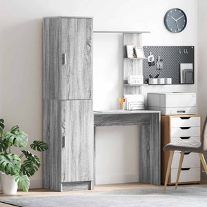 vidaXL Desk 2 pcs Sonoma Grey