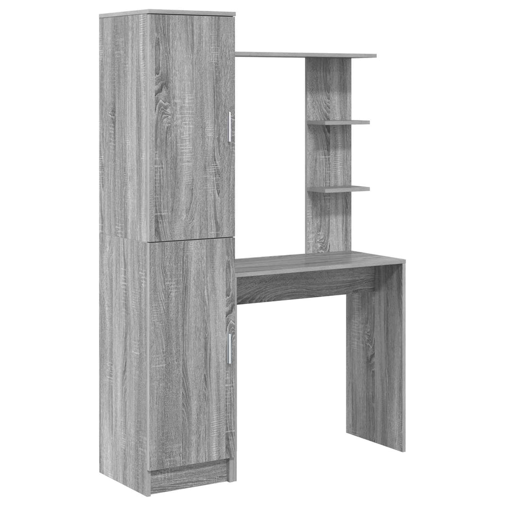 vidaXL Desk 2 pcs Sonoma Grey