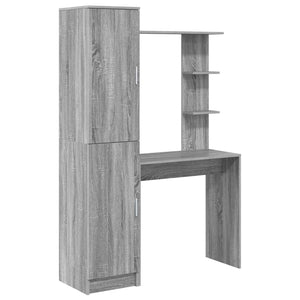 vidaXL Desk 2 pcs Sonoma Grey