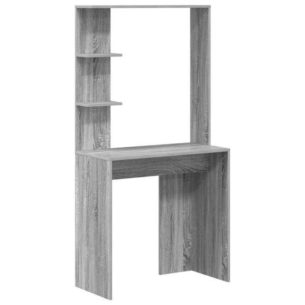 vidaXL Desk 2 pcs Sonoma Grey