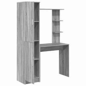 vidaXL Desk 2 pcs Sonoma Grey