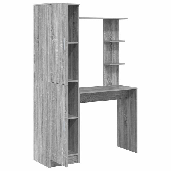 vidaXL Desk 2 pcs Sonoma Grey