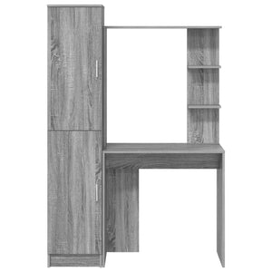 vidaXL Desk 2 pcs Sonoma Grey