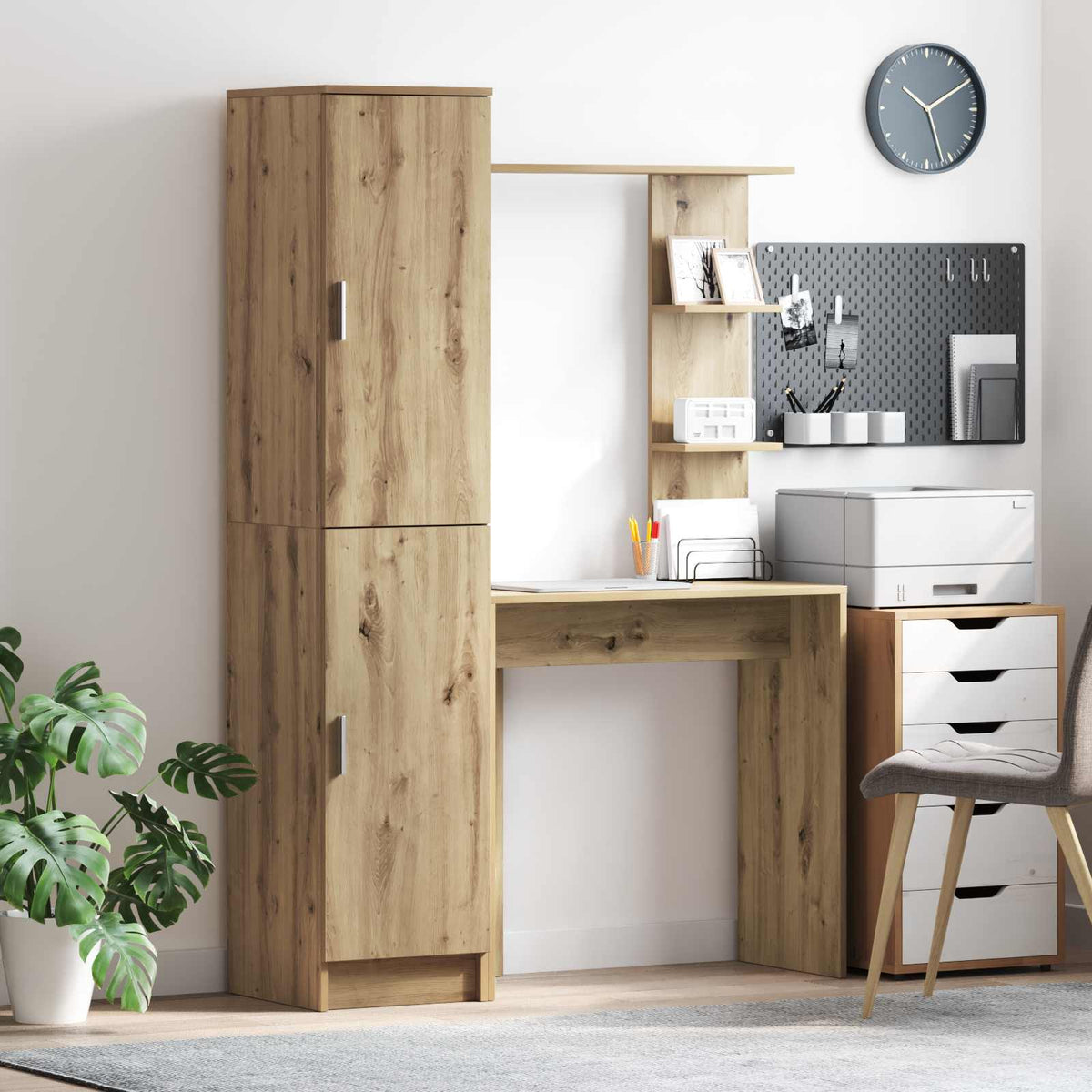 vidaXL Desk 2 pcs Artisan Oak
