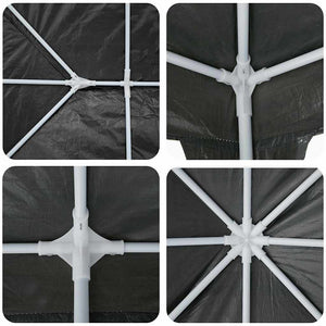 vidaXL Party Tent Anthracite 400 x 400 x 266 cm Polyethylene and Steel
