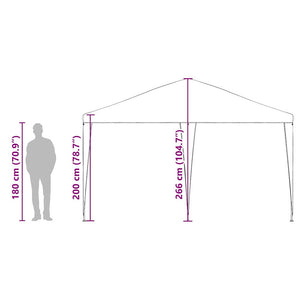 vidaXL Party Tent Anthracite 400 x 400 x 266 cm Polyethylene and Steel