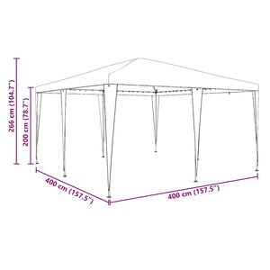 vidaXL Party Tent Anthracite 400 x 400 x 266 cm Polyethylene and Steel