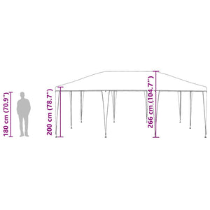 vidaXL Party Tent Anthracite 600 x 400 x 266 cm Polyethylene and Steel