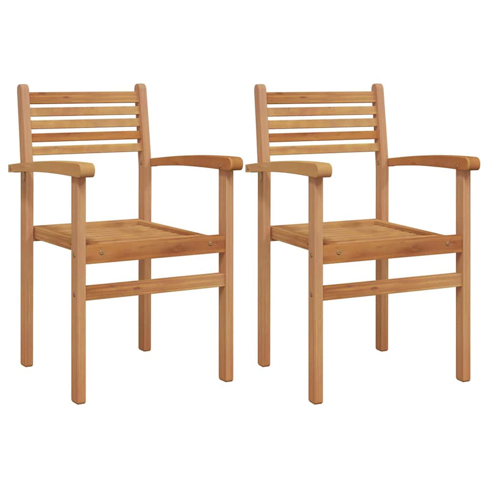 vidaXL Chairs 2 pcs Brown 56 x 55 x 90.5 cm Solid Teak Wood