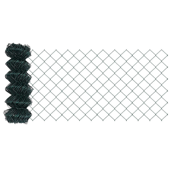 Grüner Kettenzaun Stahl 10x0,4m