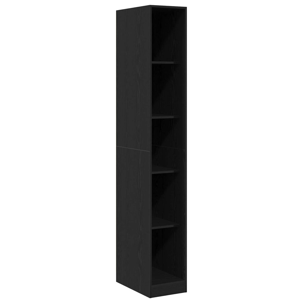 vidaXL Wardrobe with Shelf Black Oak Look 30 x 50 x 200 cm