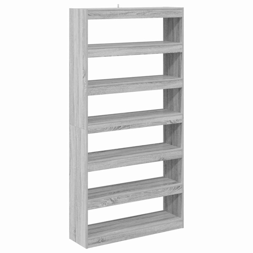 vidaXL Sonoma Grey Bookcase 100 x 30 x 198 cm Engineered Wood