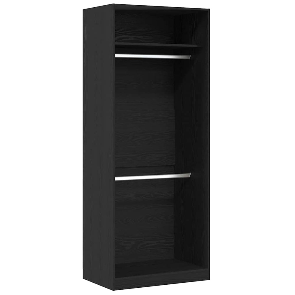vidaXL Wardrobe with Shelf Black Oak Look 80 x 50 x 200 cm