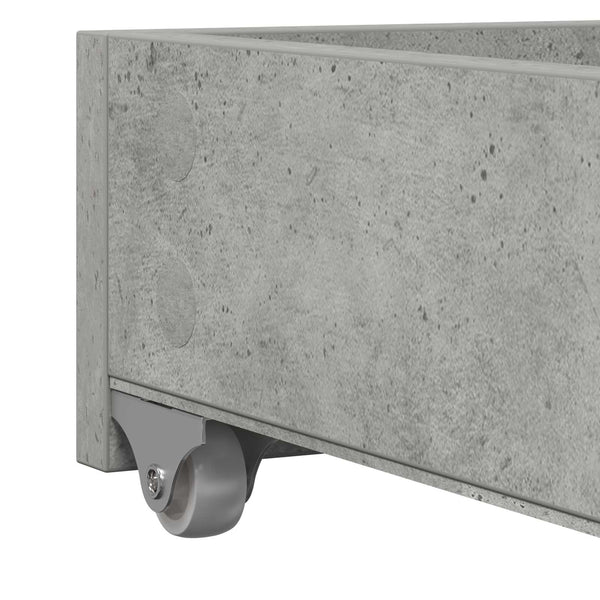 vidaXL Day Bed with Drawers Grey 90 x 200 cm Engineered Wood