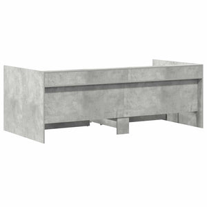 vidaXL Day Bed with Drawers Grey 90 x 200 cm Engineered Wood