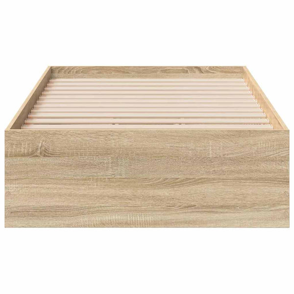 vidaXL Bed Frame with Drawers Brown 90 x 190 cm Engineered Wood