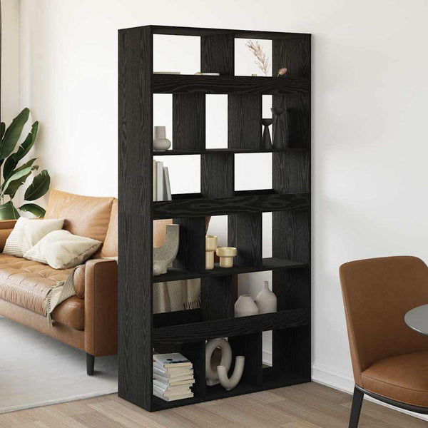 vidaXL Bookcase 2 pcs Black Oak Look 100 x 33 x 93.75 cm