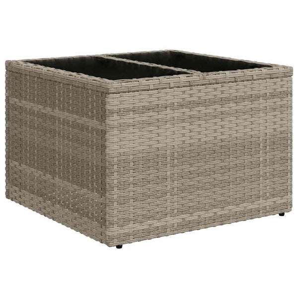 vidaXL 9-piece Garden Sofa Set Light Grey Poly Rattan