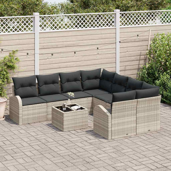 vidaXL Garden Sofa Set 55 x 55 x 37 cm Poly Rattan