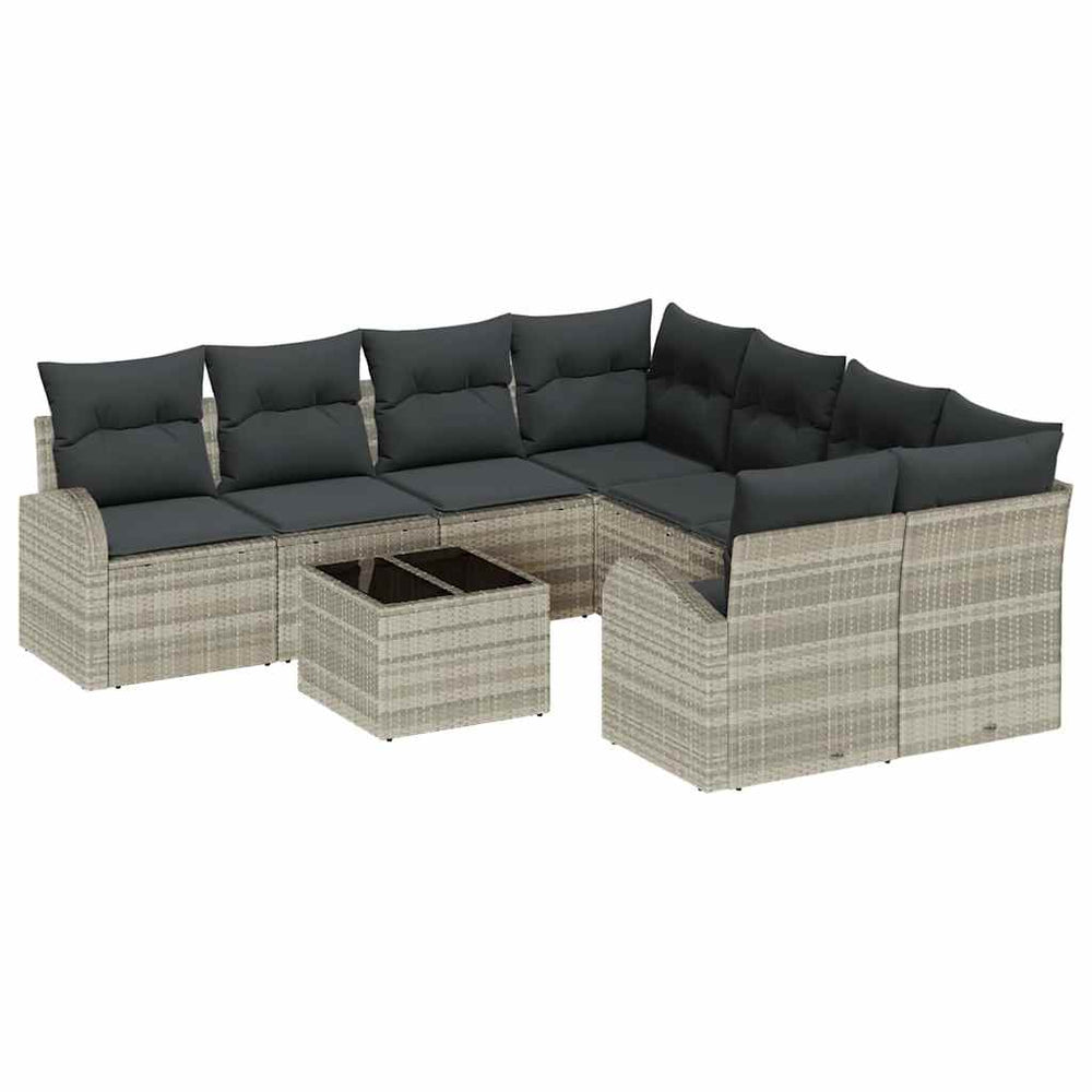 vidaXL Garden Sofa Set 55 x 55 x 37 cm Poly Rattan