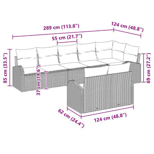 vidaXL Garden Sofa Set Beige and Cream 55 x 55 x 37 cm Poly Rattan